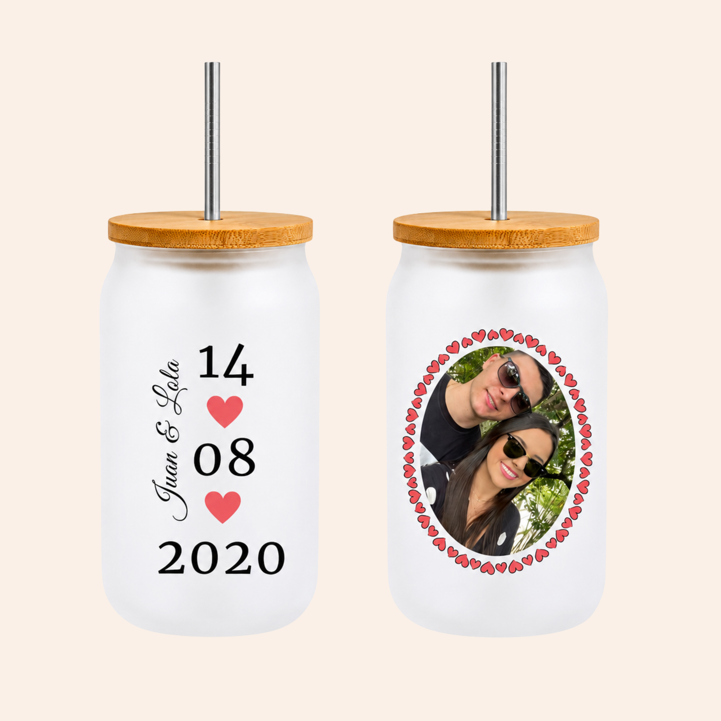 Vaso Cristal Fecha + Imagen