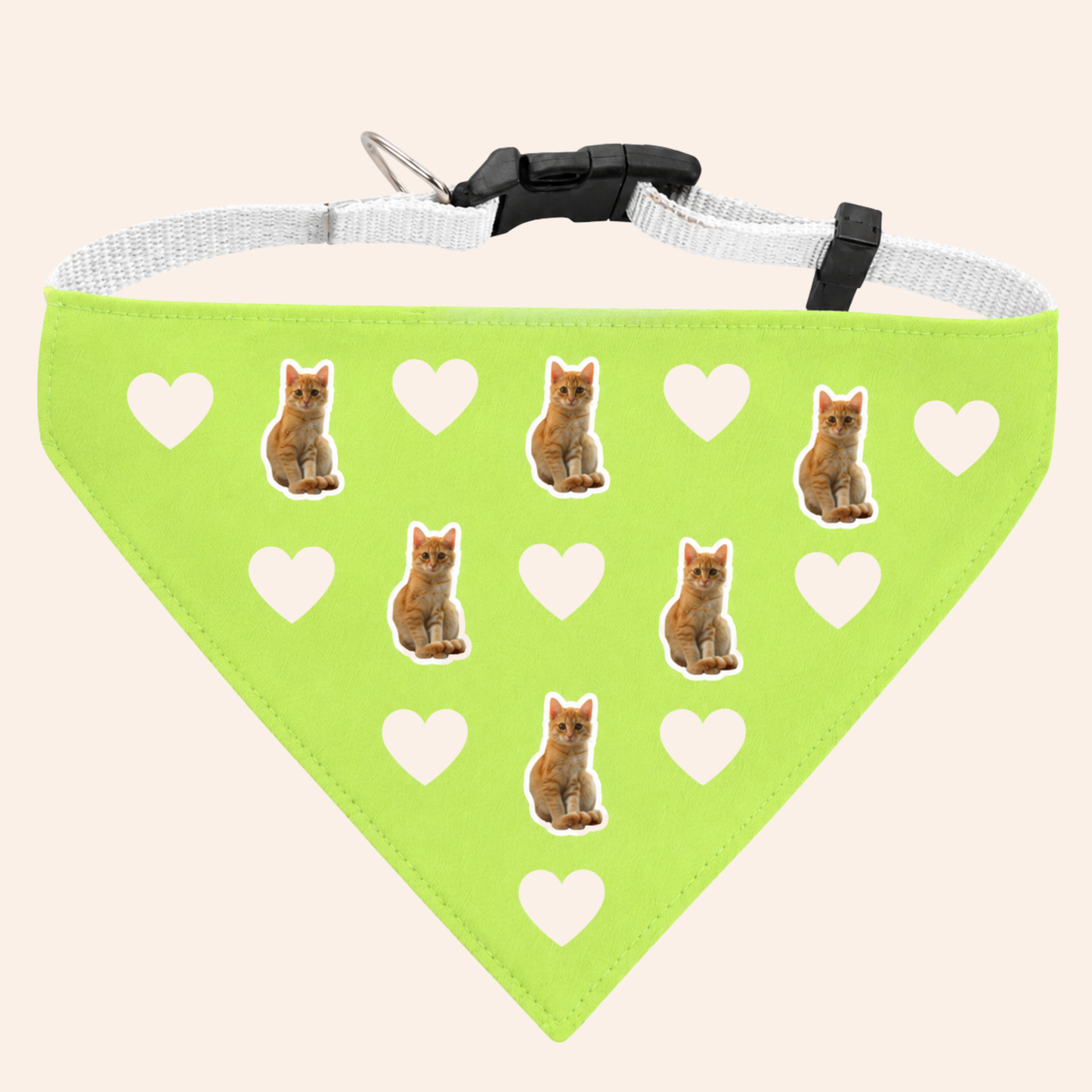 Collar bandana corazones