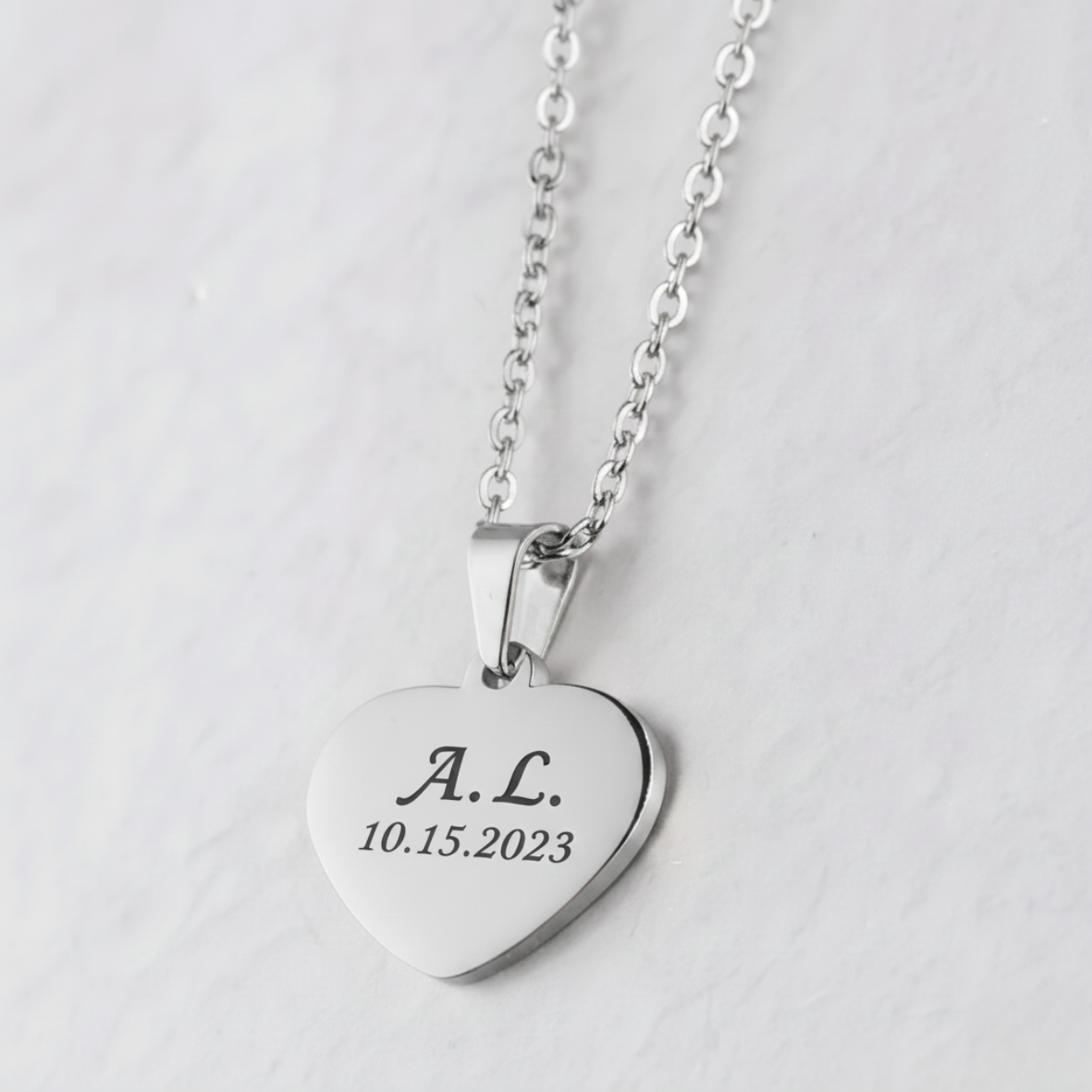 Collar Corazon Plateado