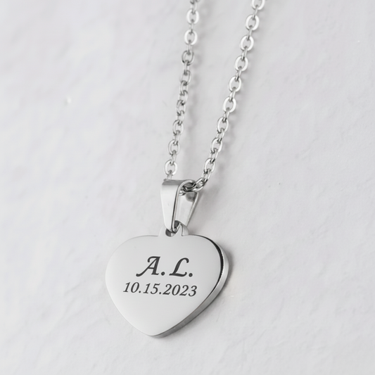 Collar Corazon Plateado