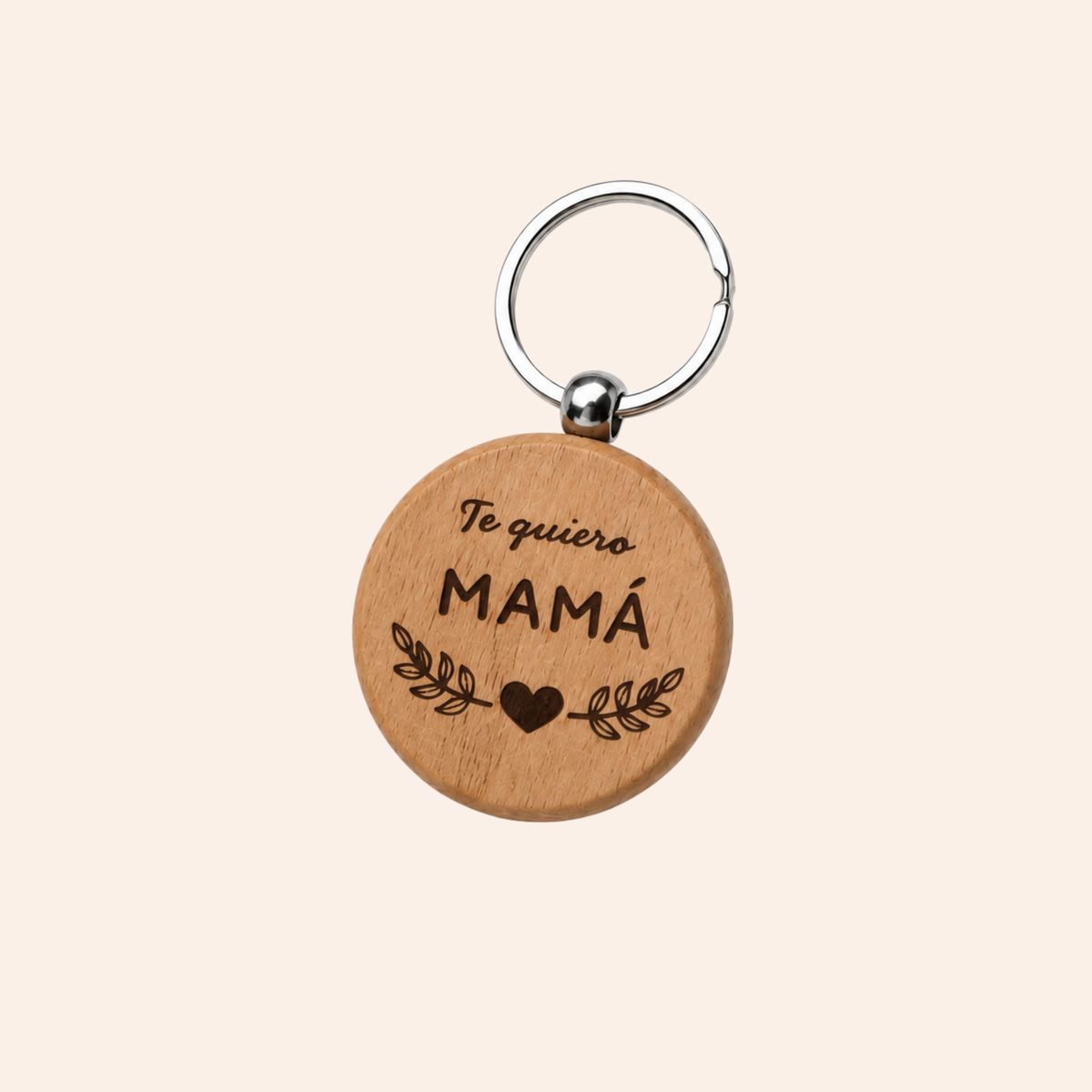 Llavero Madera Te quiero Mamá
