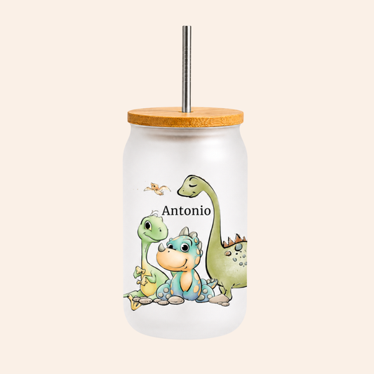 Vaso Cristal Dinosaurios