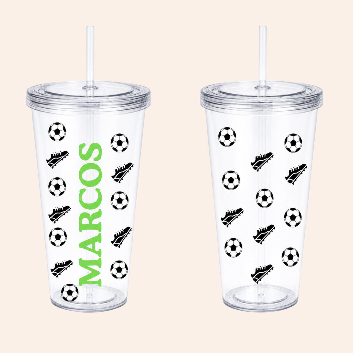Vaso nombre + fútbol