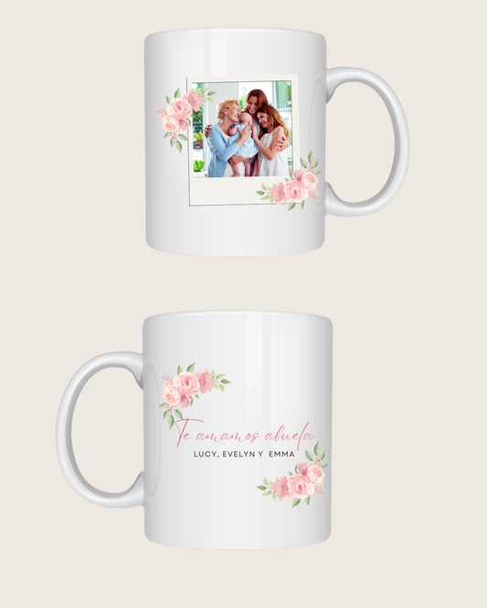 Taza Imagen + Te amamos abuela